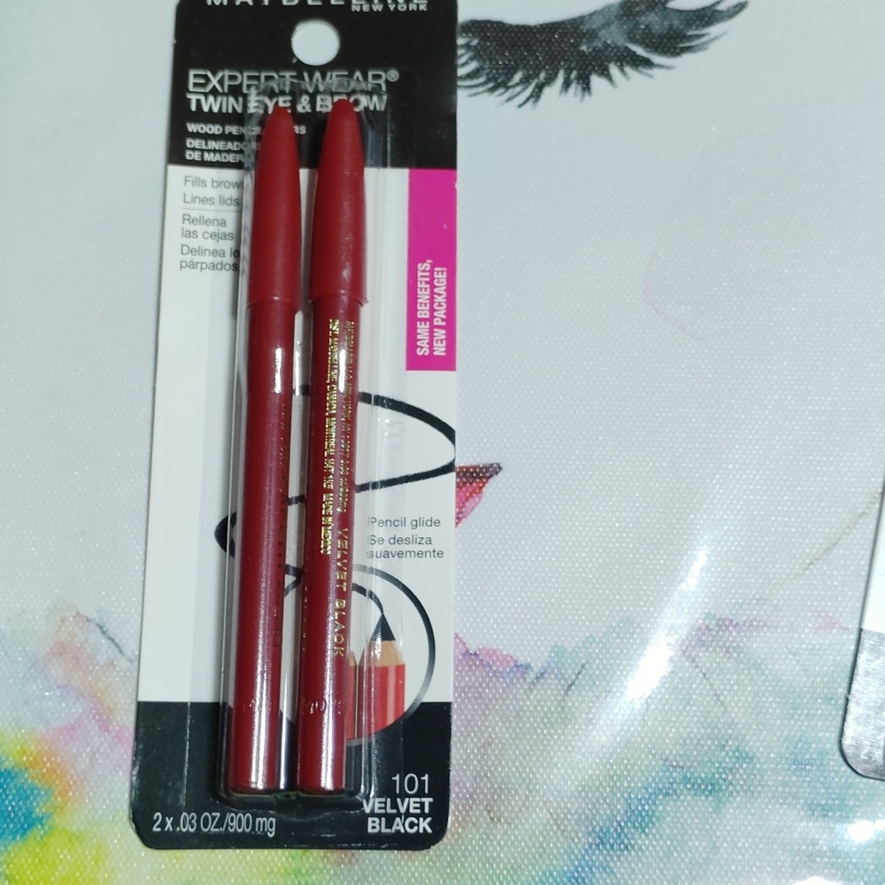 Maybelline Expert Wear Twin Brow & Eye Pencils - Black 101 - Picture 3 of 3